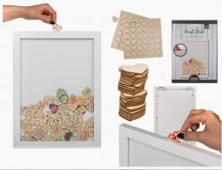 Moldura Corações 42x30cm