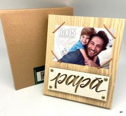 Moldura Dia do Pai Madeira10x15cm