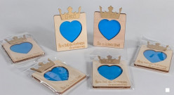 Moldura Madeira Coroa Dia do Pai Sortida