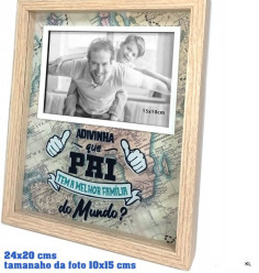 Moldura Placa Dia do Pai Mundo 15x10cm