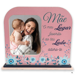 Moldura Rosa - Dia da Mãe c/ Mensagem