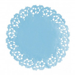 Naperons Papel Azul Bebe 11cm - 50 und