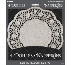 Naperons Papel Prateado 4 und