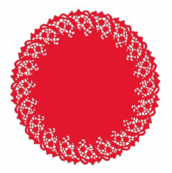 Naperons Papel Vermelhos 36cm - 6 und