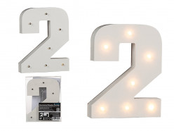 Número 2 Luminoso com Leds