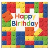 Pack 16 guardanapos Lego Happy Birthday