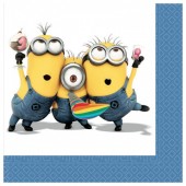 Pack 20 Guardanapos Minions 33cm