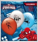 Pack 8 Balões festa Spiderman cores sortidas