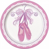 Pack 8 pratos redondos 17cm Bailarina Rosa