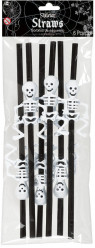 Palhinhas de esqueleto Halloween