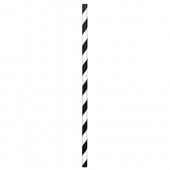 Palhinhas de papel Preto e Branco 19cm