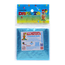 Papel Alumínio Azul Claro 9.5x9.5cm