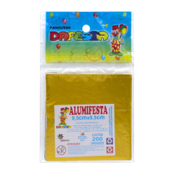 Papel Alumínio Ouro 9.5x9.5cm