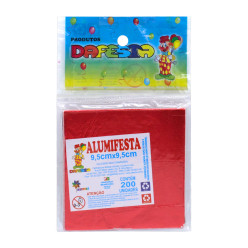 Papel Alumínio Vermelho 9.5x9.5cm