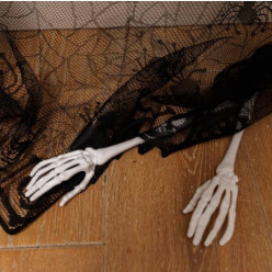 Par de Braços de Esqueleto Plástico Branco