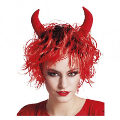 Peruca Diaba Mulher Adulto Halloween