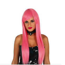Peruca Longa Rosa
