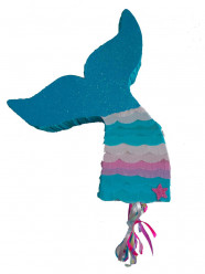 Pinhata Cauda Sereia Azul Glitter 45cm