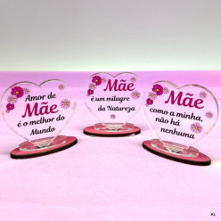 Placa Acrílica Dia da Mãe - Sortido