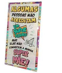 Placa Vidro Dia da Mãe