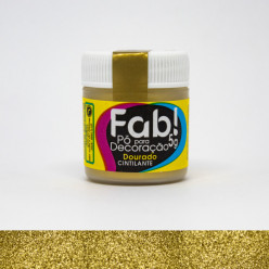 Pó para Decoração Metálico FAB Dourado 5g