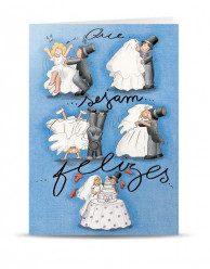 Postal Casamento Cinco Desenhos