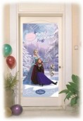 Poster porta festa Frozen blue