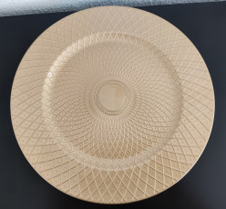 Prato Decorativo Dourado 33cm