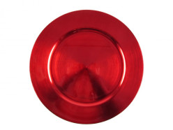 Prato Decorativo Vermelho 33cm