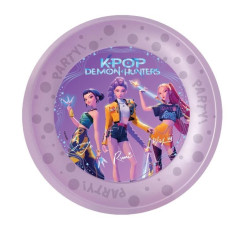 Prato Guerreiras K-pop Demon Hunters Reutilizável 21cm