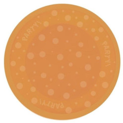 Prato Plástico Laranja 21cm