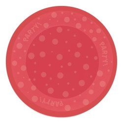 Prato Plástico Vermelho 21cm