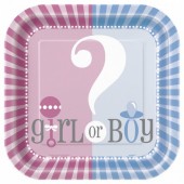 Pratos Baby Shower Boy or Girl? 23Cm – 8 Und