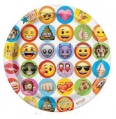 Pratos Emojis 22cm - 8 Und