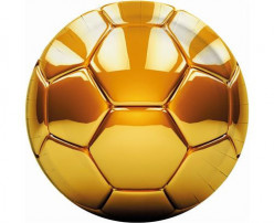 Pratos Futebol Gold 8 unid