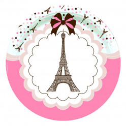 Pratos redondos 22cm Paris 8 unid