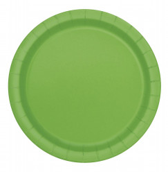 Pratos redondos 22cm Verde Lima 16 unid