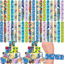 Pulseira Slap Bate e Enrola Stitch Sortida