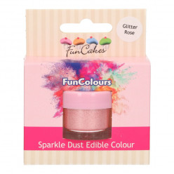 Purpurina Comestível FunColours Rosa Glitter 3.5gr