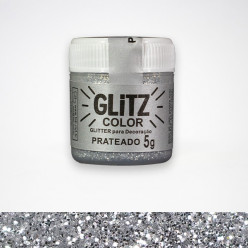 Purpurina Glitz Color Prateado Fab 5g