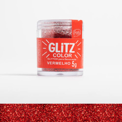 Purpurina Glitz Color Vermelho Fab 5g