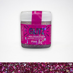 Purpurina Glitz Holográfico Pink Fab 5g
