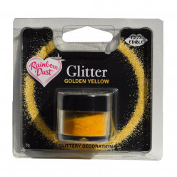 Purpurinas Comestíveis Glitter Golden Yellow RD