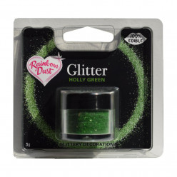 Purpurinas Comestíveis Glitter Holly Green RD