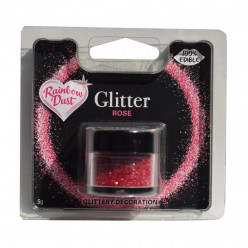 Purpurinas Comestíveis Glitter Rose RD
