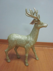 Rena Dourada em pé Natal