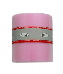 Rolo Tule Rosa Bebé 12.5cm x 100m