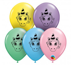 Saco 100 Balões Unicórnio Cores Sortidas 5" (13cm)