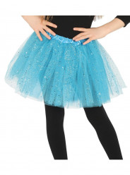 Saia de Tule Azul com Brilho - Tutu