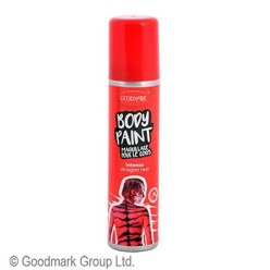 Spray Tinta Para Pintura Corporal Vermelho